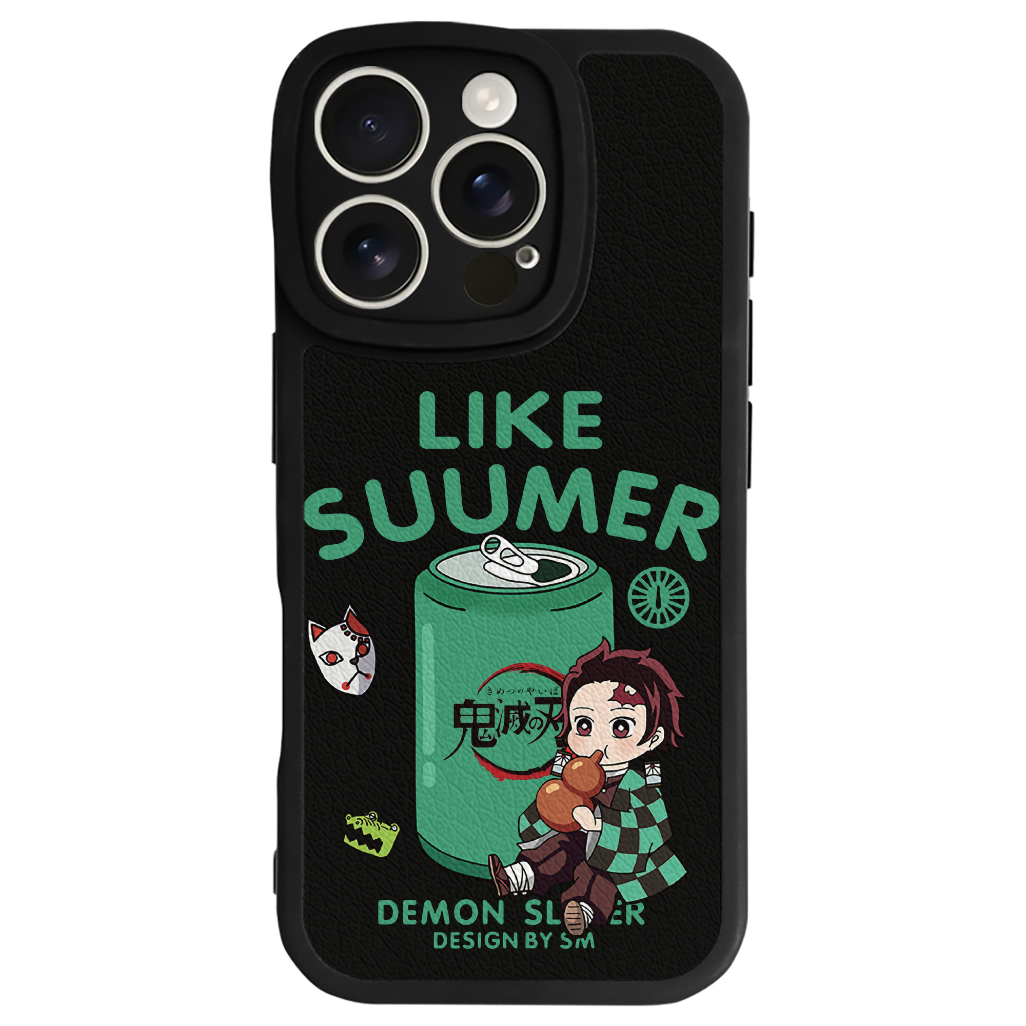（画像用） 鬼滅の刃 竈門 炭治郎／かまど たんじろう Kamado Tanjirou 【iPhone 16シリーズ対応】シリコンスマホケース（レザー調） 材質：シリコン
